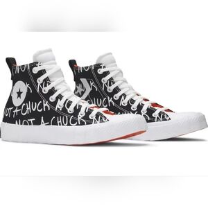 CONVERSE BOYS UNT1TL3D HIGH TOP IN BLACK/WHITE/BOLD MANDARINClassic Chu